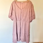 Maurice's Maurice’s Light Pink Button Front Puff Sleeve Mini Dress Feminine Romantic XXL Photo 1