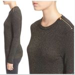 Equipment Femme Ondine Zip Shoulder Metallic Crewneck Cashmere Sweater Size XS Photo 8