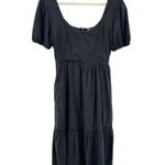 Lost + Wander Womens Sweet Summer Daze Midi Dress Black Floral Size Med Cottage Photo 0