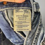 Miss Me  Women's‎ Boyfriend Capri Blue Denim Jewels Size 29x23 Embroidered Photo 2