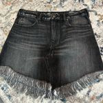 We The Free  Free People Bailey Asymmetrical Black Denim Skirt Size 31 Photo 4