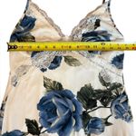 Thirty Thirty Babydoll Maxi Slip Dress Lace Trim Blue Floral Print Womens Medium White Photo 11