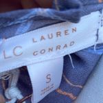 LC Lauren Conrad Grey Plaid Pleated Neckline Cap Sleeve Dress Size S Photo 7