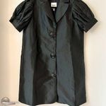 Moschino Women's Vintage Black Puff Sleeve Button Up Blazer Dress Size 8 Photo 0