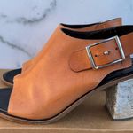 Alexander McQueen McQ  tan leather block heel slingback sandal size IT 40 US 10 Photo 0