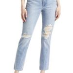 Lovers + Friends NWT Reece Ripped High Waist Straight Leg Jeans Photo 3