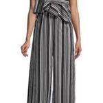 Haute Rogue  Womens Size Small striped jumpsuit pantsuit one shoulder NWT Photo 0