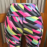 Victoria's Secret  Sport Pink and Yellow Leggings with Geometric Design Photo 7