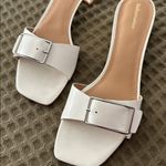 Reformation Adria Block Heeled Sandal White Patent - Size 7 Photo 0