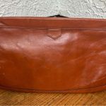 Vtg 70’s 80’s Phillipe Cognac Leather Flex Frame Clutch Bag Brown Photo 1