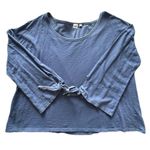 Gap Slub Sleeve Tie Shirt in Chrome Blue Size XL Photo 2
