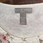 Kate Hill  White Floral Lace Short Sleeve Blouse Women's Size 2X Photo 3