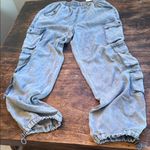 Envy Slouchy denim cargo Light Blue Pants size oversized small lightweightight NWT Photo 1