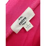 Entro  Womens Tiered Puff Sleeve Mini Dress Hot Pink Ruffle V Neck Large‎ Photo 2