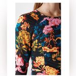 Digital Bloom Silk Bodycon Dress Black Size 4 Photo 2