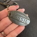 Fossil  Heavy Glove Leather Black Distressed Large Tote Bag Unlined Double Handle Photo 8