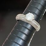 Vintage 925 AM Signed Sterling Silver CZ Solitaire Engagement Ring Size 7 Photo 7
