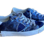 Philippe Model Paris Prsx Low Sneakers Blue Metallic Women's Size 38‎ Casual Photo 0