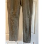Hudson Jeans Riley Crop Relaxed Straight Loden Green Destructed Jeans size 27 Photo 2