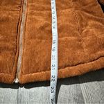 Pumpkin Orange Corduroy Women’s Jacket Coat Fall Autumn puffer outerwear warm Size M Photo 4