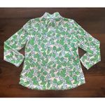 Talbots  Cozy Crush Half Zip‎ Pullover Floral Fields 1/4 Zip Top Shirt Casual Med Photo 4