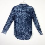 Urban Outfitters By Corpus Navy Blue Acid Wash Distressed Button Up Shirt Photo 1