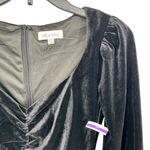 Mila Mae Black Velvet Long Sleeve Ruched Bodycon Party Gown Dress Size XS NWOT Photo 2