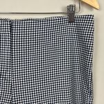 J. Jill Pants Womens 14 Navy Blue White Gingham‎ Cotton Stretch Tapered Ankle Photo 2