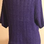 The Avenue Purple /Blue Knit Sweater 3/4 sleeves Length. Sheer like SZ 1X Photo 1