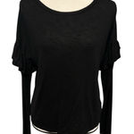 Mossimo Supply Co Mossimo Black Tiered Ruffle Long Sleeve Sweater Top Size Small Photo 1