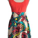 Judith March Stunning open back dress, orange top with bright floral skirt Photo 0
