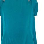 Mossimo Supply Co Mossimo Teal Cold Shoulder Short Sleeve Top Size Small Photo 1