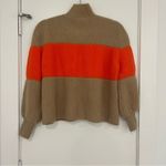 THML  Color Block Sweater Orange Brown Photo 7