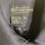 J. Peterman Lightweight Navy Wool Point Collar Single Button Coat Size‎ 10 Blue Photo 4