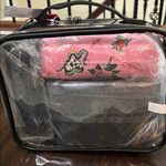 Ed Hardy NWT  Clear Cosmetic Bag Set with Tattoo Design 4 Pieces Photo 2