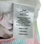 Talbots  100% Cotton Patchwork Striped Seersucker Short Straight Lined Skirt Sz 4 Photo 6