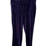 Lauren Ralph Lauren Womens Medium Purple Velvet Pants Holiday Party Evening Wear Photo 0
