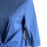 Halogen NWT- Beautiful blue tie front blouse, 3/4 sleeves, back zipper, has stretch, brand new, size xs Photo 3