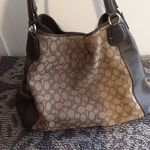 Coach  Signature Brown and Black Shoulder Bag Edie 31 Handbag Womens Photo 3