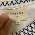 Sézane Sezane Ivory Button Down Shirt with Dark Trim Photo 6