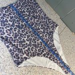 NWT Leopard Print One Piece Square Neck High Hip Swimsuit Pastel Purple Pink M Size M Photo 6