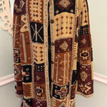 Vtg Norm Thompson Western Print Button Front Cardigan Sweater Women's Size S Photo 0