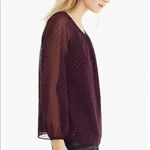 J.Crew point sur popover in pin dot chiffon blouse Photo 3