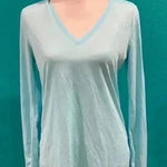 Nike  dri-fit blue long sleeve sheer top in size medium Photo 0