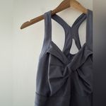 Athleta Jaya Twist Front Tank Charcoal Gray Built In Bra Racerback Photo 2