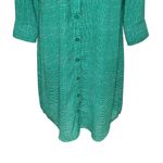 CAbi  429 Emerald Green Dotted Kelly Shirt Dress S 3/4 Roll Tab Sleeves Photo 8
