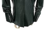 Veronica Beard Hollis Faux Leather Dickey Jacket Blazer Green Size 4 *Flawed Photo 11