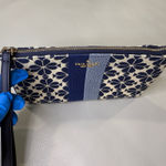 Kate Spade Spade Flower Jacquard Stripe Pouch Wristlet Blue Multi Photo 3