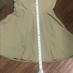 Racerback/Open Twist Back Athletic Dress with hidden shorts S/M Green Photo 5