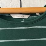 Rebecca Taylor  Green A Line Puff Sleeve Stripe T Shirt Small Photo 3